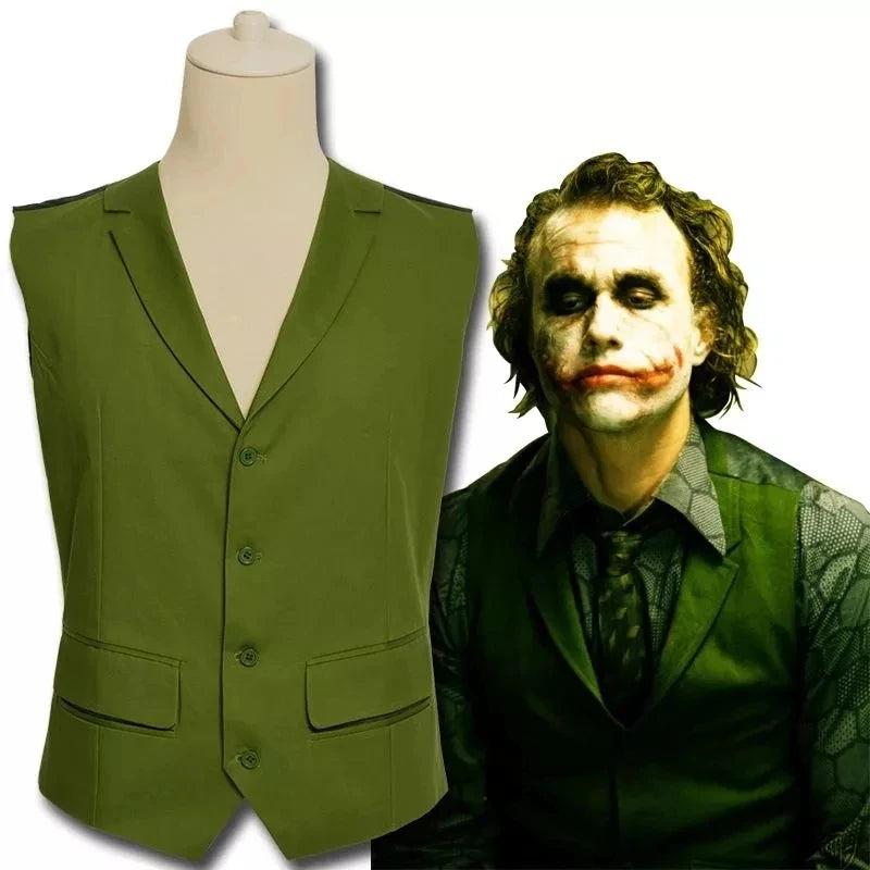 hochwertiger Heath Ledger Cosplay-Anzug Halloween Herren Film The Dark Knight Joker Kostüm Purple Jacke Vollständige Sets