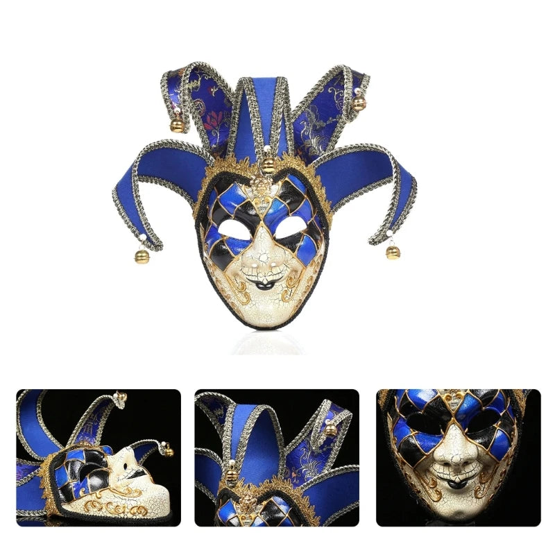 Masquerade-Maske für Männer und Frauen venezianische Gesichtsmaske Jestermaske Venezianer Mardi Gras Mask Halloween Party-Decor