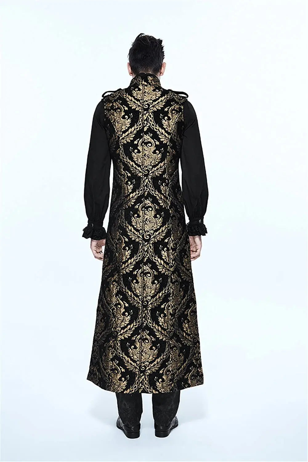 Mittelalterliche Retro -Männer Staubmantel mittelstil Dampf Punk Cosplay Kostüme Palastkleid Jacquard Herren Jacken Halloween Kostüm