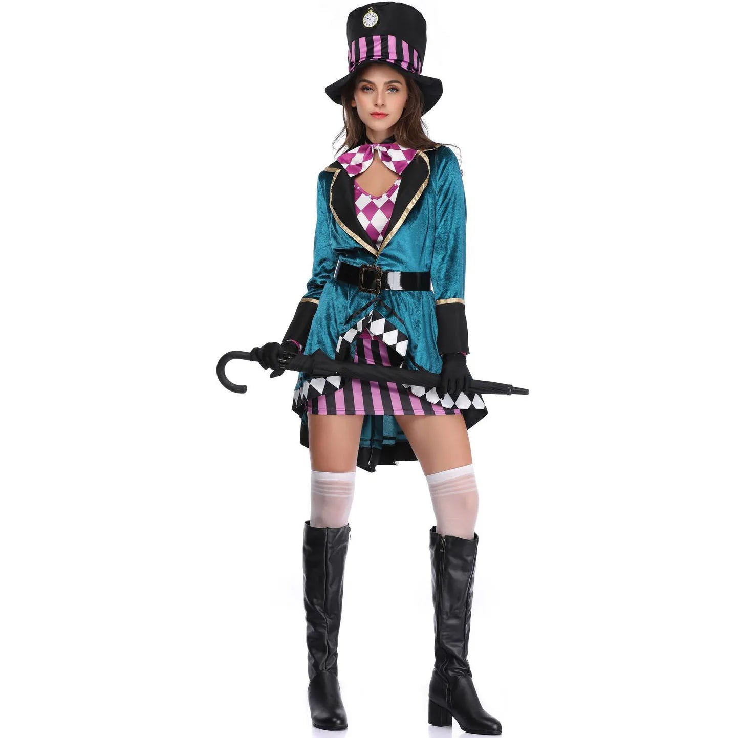 Halloween -Kostüm für Frauen Cosplay Circus Magier Rollenspiele Bühnen -Outfit Performance Holiday Party Outfits