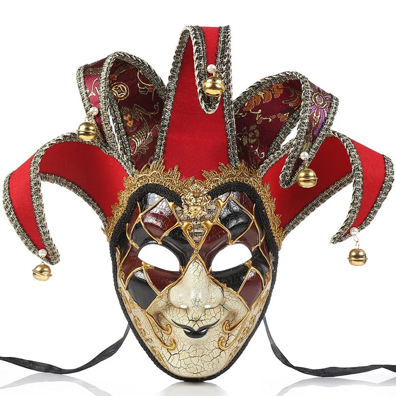 Masquerade-Maske für Männer und Frauen venezianische Gesichtsmaske Jestermaske Venezianer Mardi Gras Mask Halloween Party-Decor
