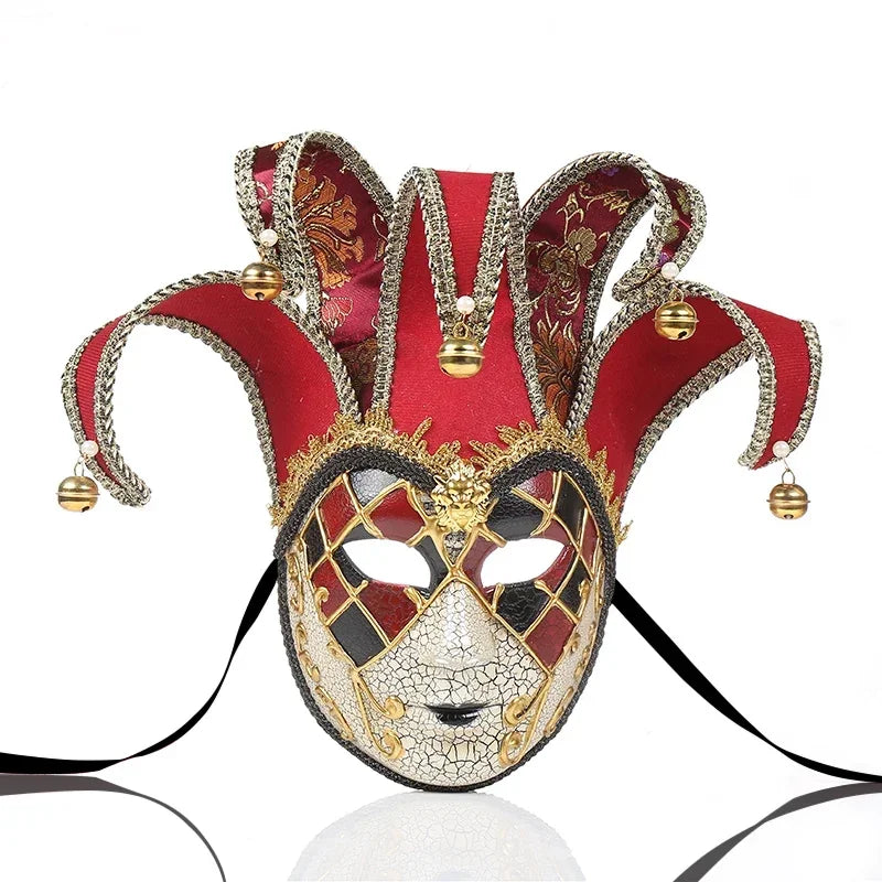 Mask Plastik Frauen Bühnenbilder Crack Textur Persönlichkeit Party Party Masquerade Clownstil Mode einfache Ballshow