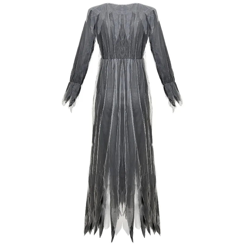 Damen Halloween Gruselkostüm Gothic Geisterbraut Vampir Dämonenkleid für Spukhaus Karneval Party Performance Festlich