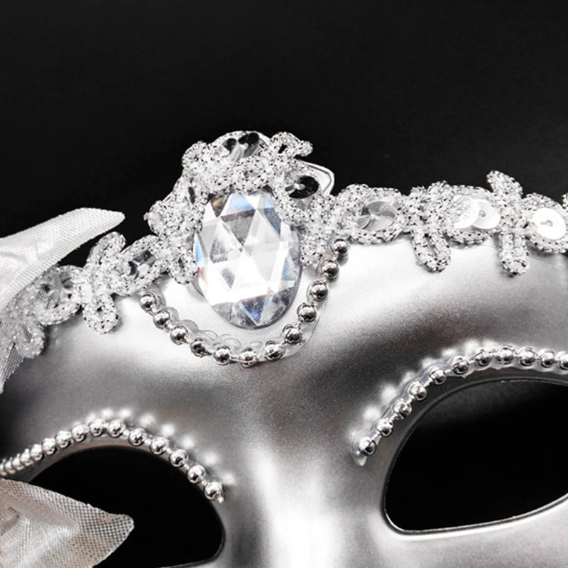 Dance Party Diamond Venetian Mask Feather Flower Wedding Carnival Performance Costume Sexy Lady Mask Masquerade Xmas Halloween