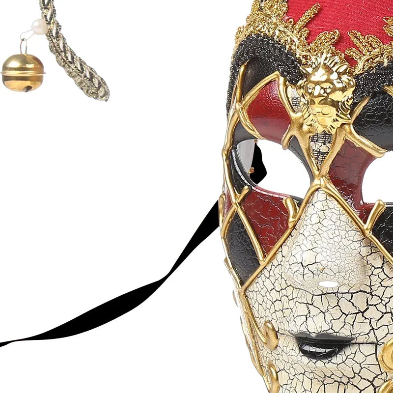 Mask Plastik Frauen Bühnenbilder Crack Textur Persönlichkeit Party Party Masquerade Clownstil Mode einfache Ballshow