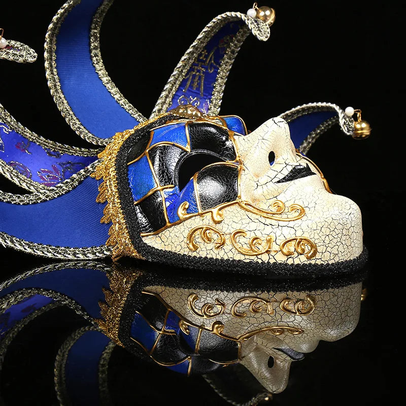Masquerade-Maske für Männer und Frauen venezianische Gesichtsmaske Jestermaske Venezianer Mardi Gras Mask Halloween Party-Decor