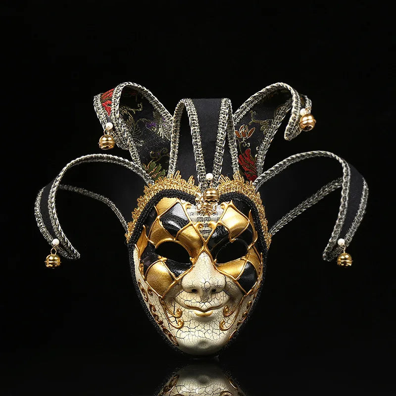 Masquerade-Maske für Männer und Frauen venezianische Gesichtsmaske Jestermaske Venezianer Mardi Gras Mask Halloween Party-Decor