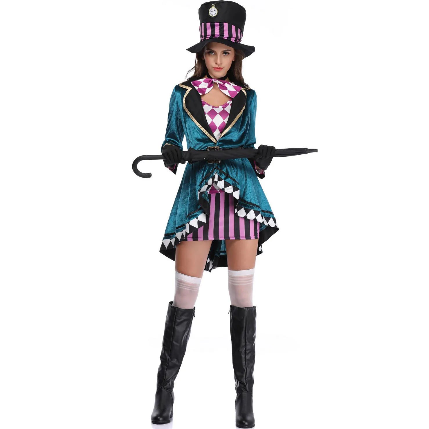 Halloween -Kostüm für Frauen Cosplay Circus Magier Rollenspiele Bühnen -Outfit Performance Holiday Party Outfits