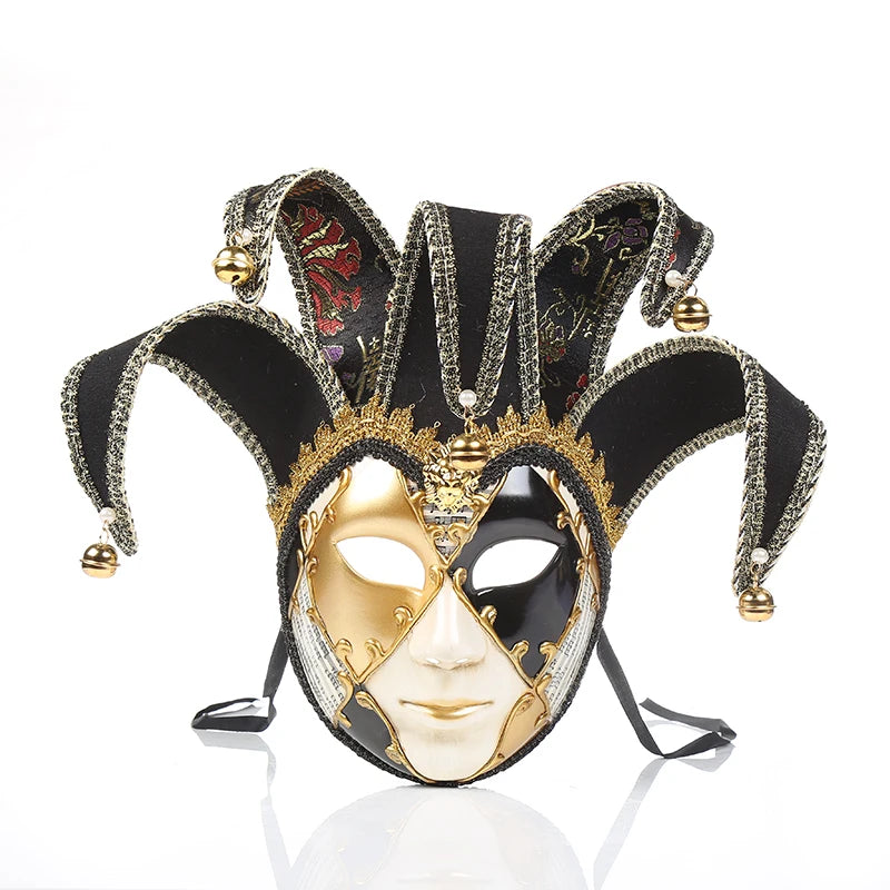 Delicate Handcraft Painted Masquerade Mask Women Party Halloween Performance Venetian Style Mask Full Face Room Decorations