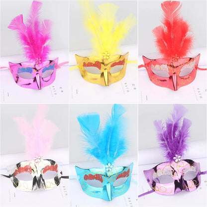 LED Glowing Feather Butterfly Mask Girls Light Blinking Venetian Mard Gras Masquerade Masks Women Party Wedding Festival Costume