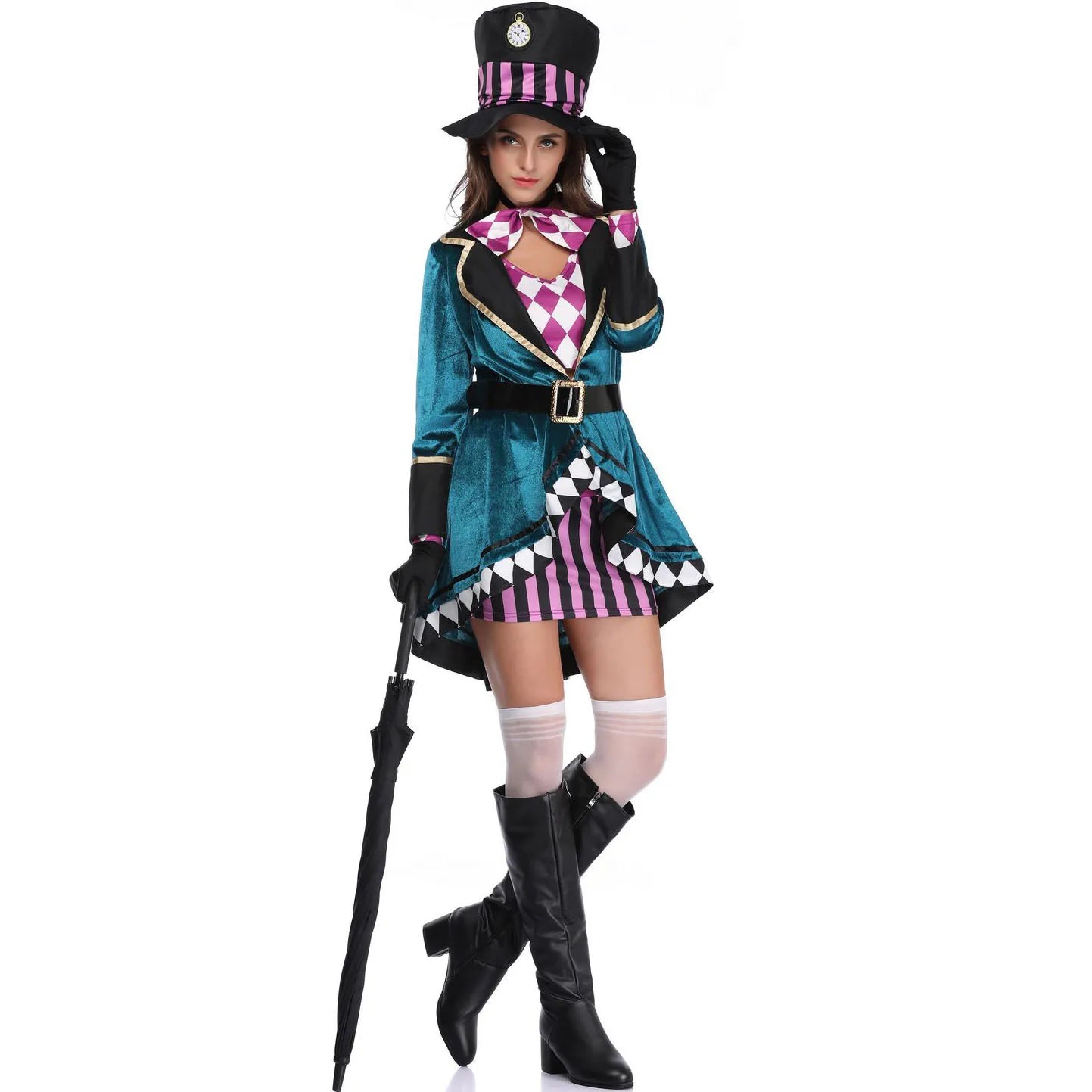 Halloween -Kostüm für Frauen Cosplay Circus Magier Rollenspiele Bühnen -Outfit Performance Holiday Party Outfits