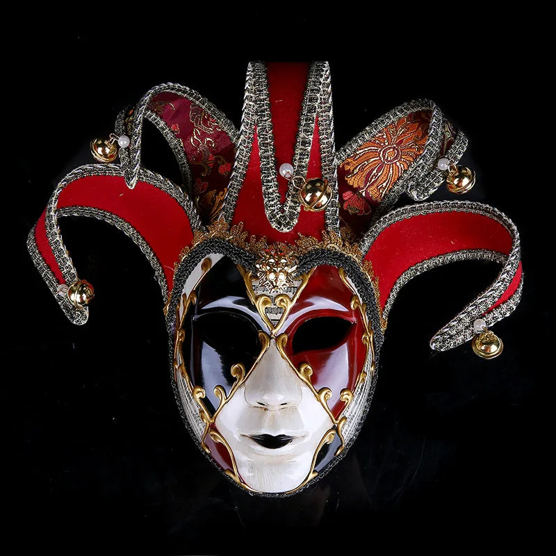 Delicate Handcraft Painted Masquerade Mask Women Party Halloween Performance Venetian Style Mask Full Face Room Decorations