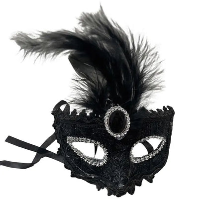 Party Mask Women Masquerade Luxury Peacock Feathers Half Face Mask Cosplay Costume Mask For Children