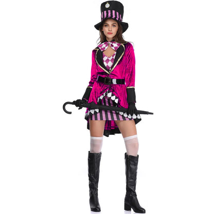 Halloween -Kostüm für Frauen Cosplay Circus Magier Rollenspiele Bühnen -Outfit Performance Holiday Party Outfits