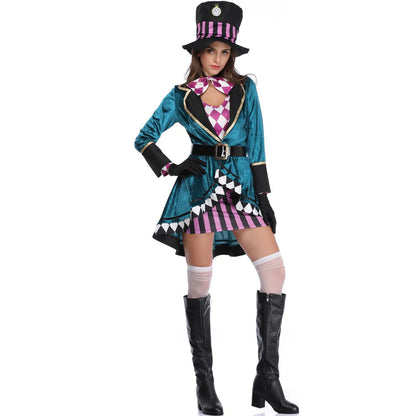 Halloween -Kostüm für Frauen Cosplay Circus Magier Rollenspiele Bühnen -Outfit Performance Holiday Party Outfits