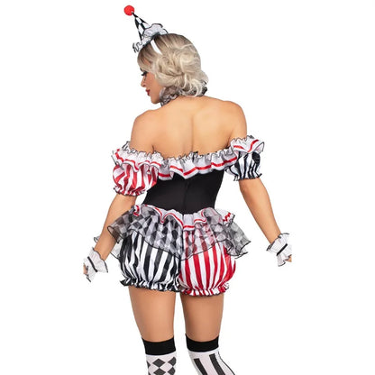 Wome Clown Cosplay Kostüm Circus Performance Outfit Rollenspiel Uniform Halloween Party Car