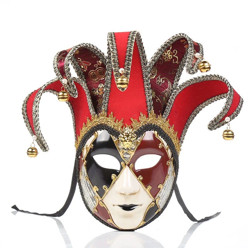 Delicate Handcraft Painted Masquerade Mask Women Party Halloween Performance Venetian Style Mask Full Face Room Decorations