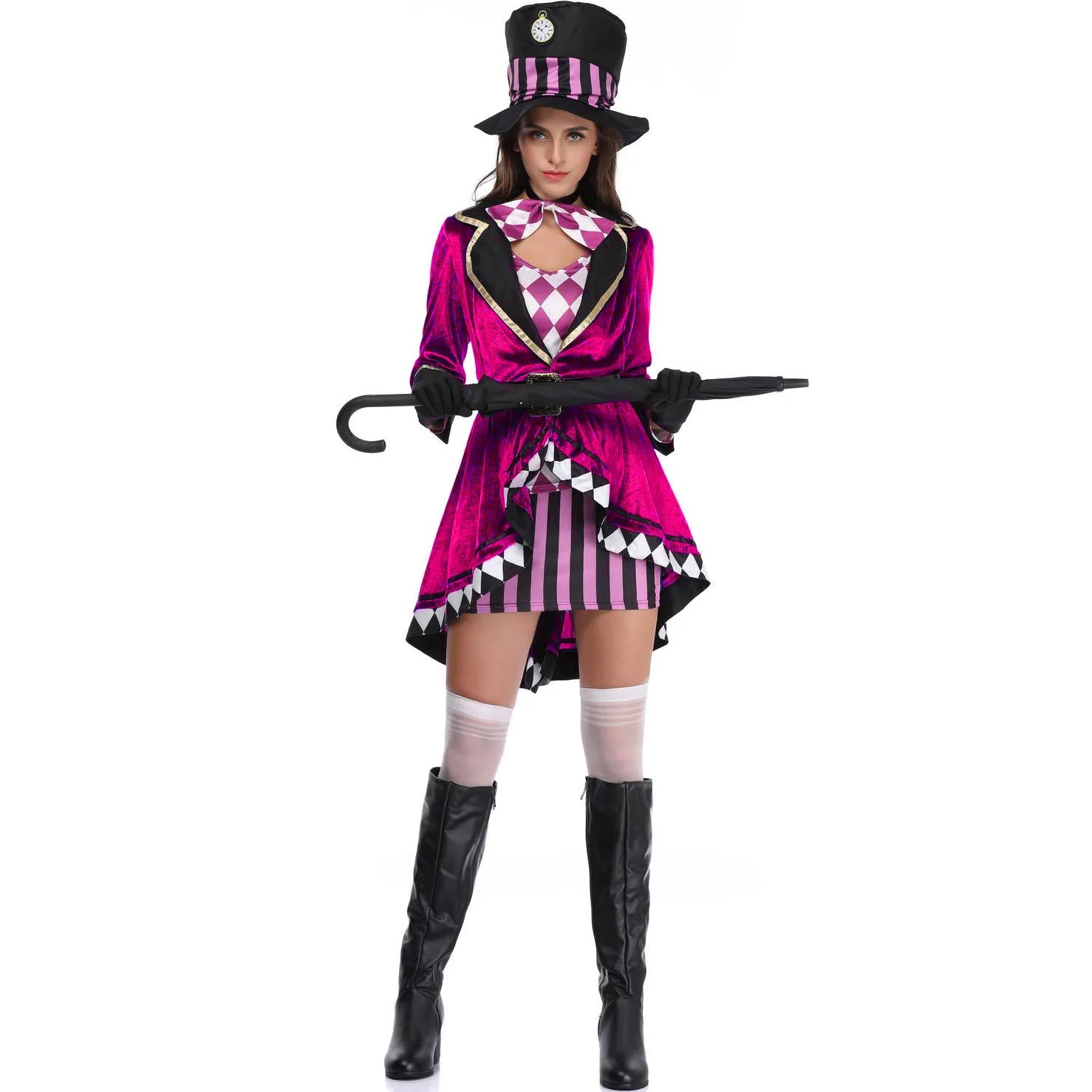 Halloween -Kostüm für Frauen Cosplay Circus Magier Rollenspiele Bühnen -Outfit Performance Holiday Party Outfits