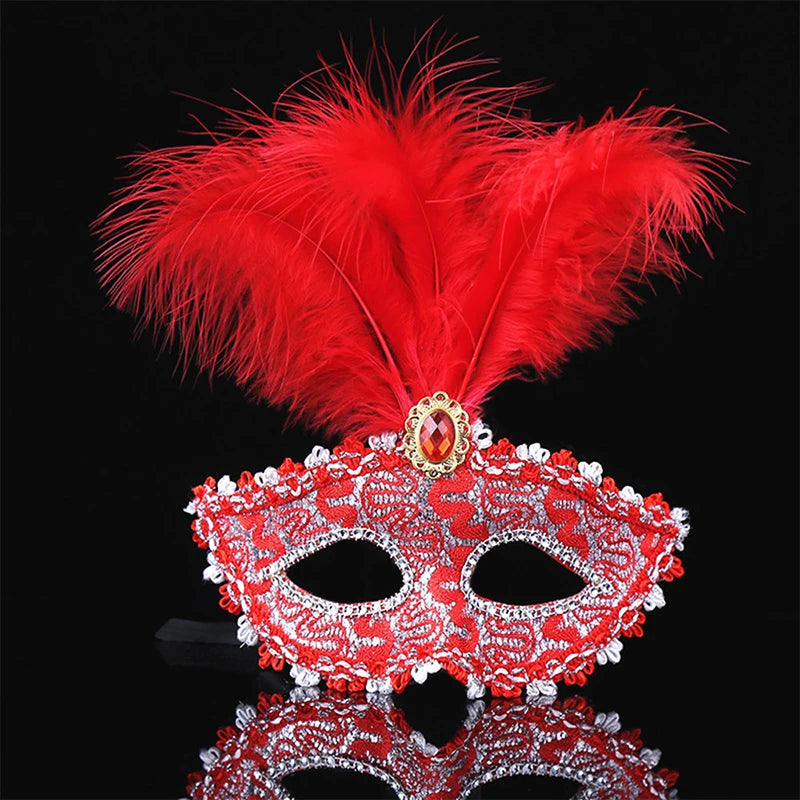 Party Mask Women Masquerade Luxury Peacock Feathers Half Face Mask Cosplay Costume Mask For Children