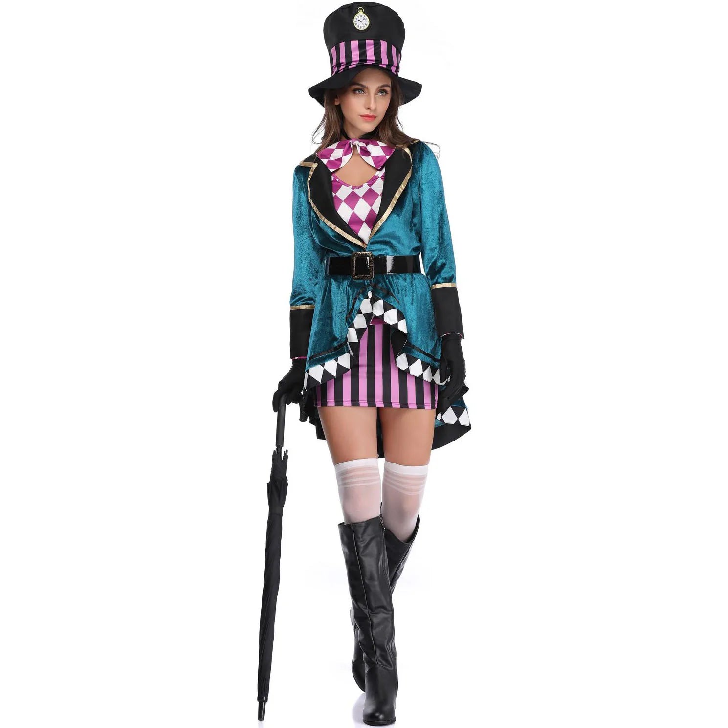 Halloween -Kostüm für Frauen Cosplay Circus Magier Rollenspiele Bühnen -Outfit Performance Holiday Party Outfits