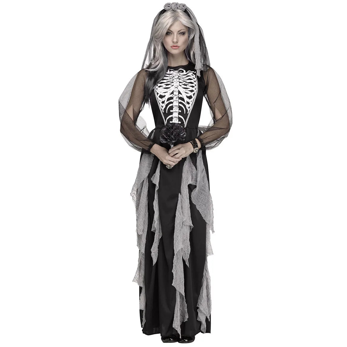 Mehrere erwachsene gruselige Schädel Geister Braut Kostüm Frauen Zombie Vampire Cosplay Carnival Halloween Party Day of the Dead Dress Up