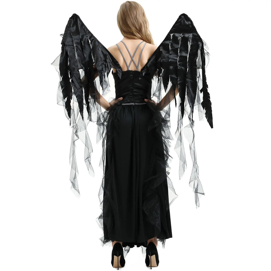 Halloween Black Gothic Teufel Fallen Engel Kostüm Purim Carnival Party böse Hexe Vampire Cosply Kleid