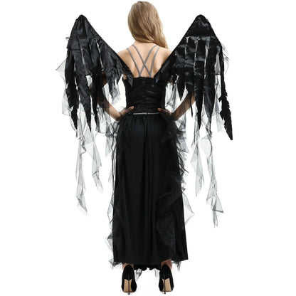 Halloween Black Gothic Teufel Fallen Engel Kostüm Purim Carnival Party böse Hexe Vampire Cosply Kleid