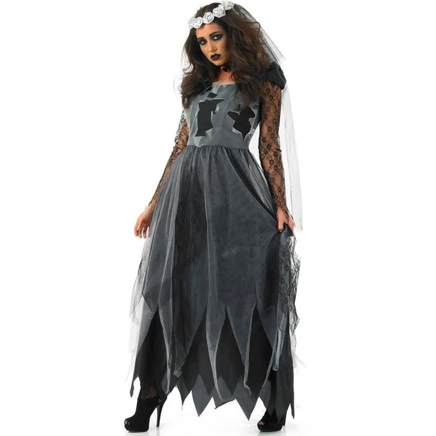 Mehrere erwachsene gruselige Schädel Geister Braut Kostüm Frauen Zombie Vampire Cosplay Carnival Halloween Party Day of the Dead Dress Up