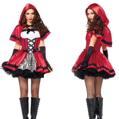 Little Red Riding Hood Cosplay Kostüm Prinzessin Kleider Party Märchen Kleidung Frauen Outfits für Halloween