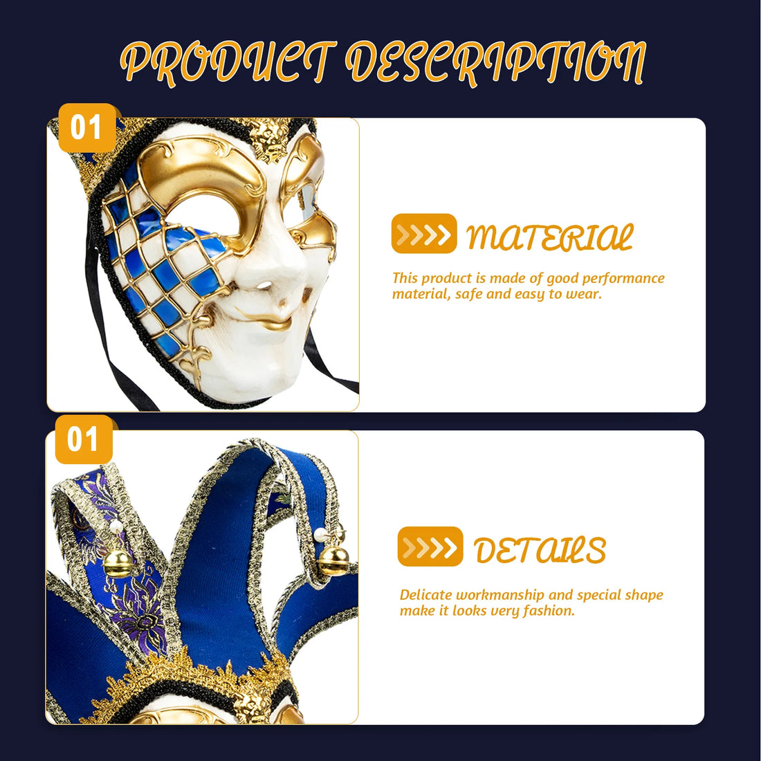 Evening Prom Ball Masks Venetian Facial Men Halloween Party Supplies Plastic Masquerade Prop Man Accessories