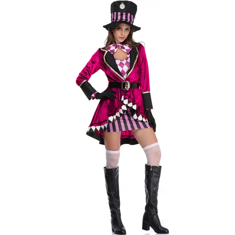 Halloween -Kostüm für Frauen Cosplay Circus Magier Rollenspiele Bühnen -Outfit Performance Holiday Party Outfits