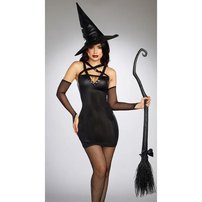 Halloween Devil Witch Kostüm böse Zauberin Kleid Gothic Cosplay Outfit Day der toten Party Maske Performance -Uniform