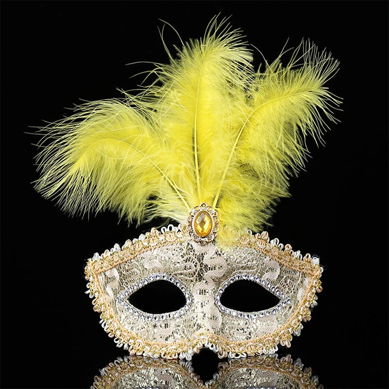 Party Mask Women Masquerade Luxury Peacock Feathers Half Face Mask Cosplay Costume Mask For Children