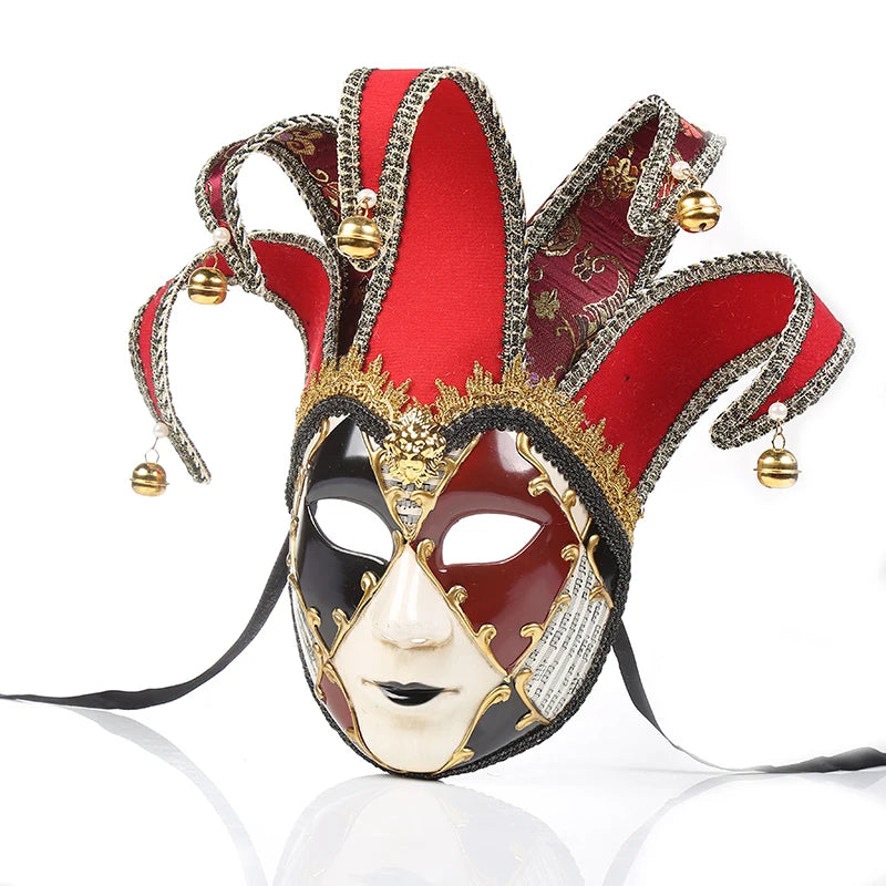 Delicate Handcraft Painted Masquerade Mask Women Party Halloween Performance Venetian Style Mask Full Face Room Decorations