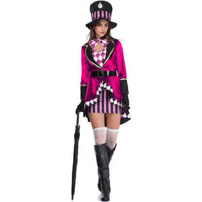 Halloween -Kostüm für Frauen Cosplay Circus Magier Rollenspiele Bühnen -Outfit Performance Holiday Party Outfits