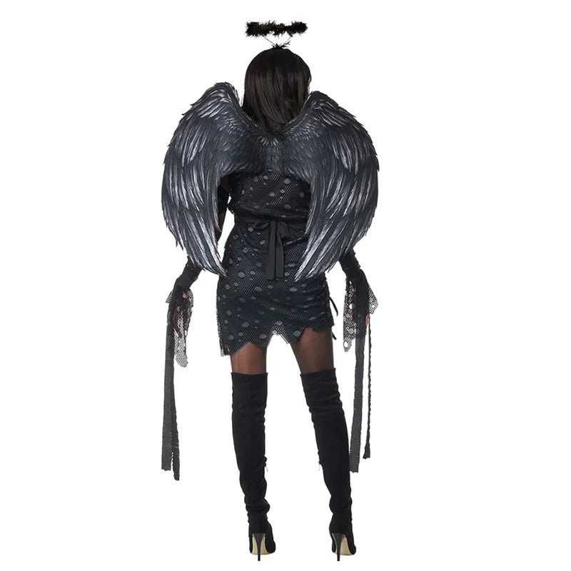 Halloween Day der toten dunklen Angel Devil Cosplay Kostüm Henne Party Horror Vampire böse Hexe Vogel Raven Kostüm Kleid