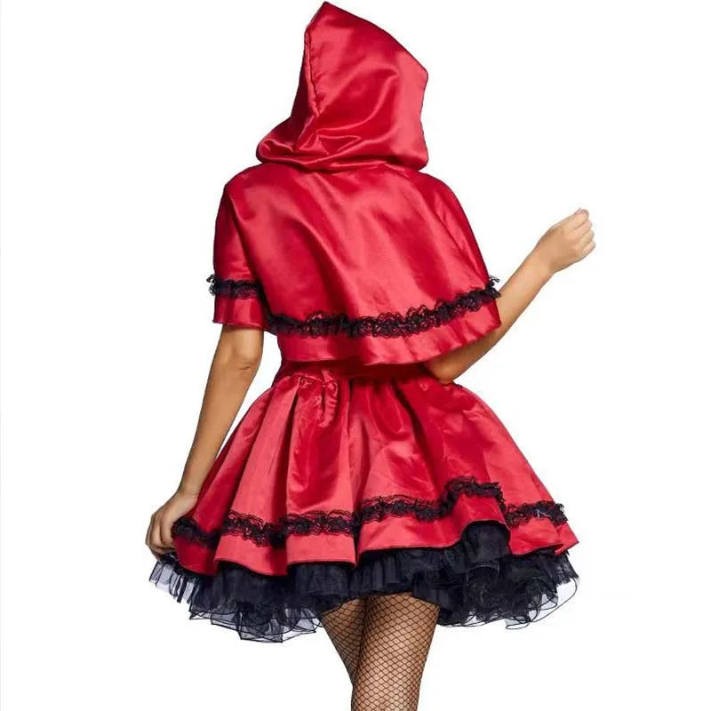 Little Red Riding Hood Cosplay Kostüm Prinzessin Kleider Party Märchen Kleidung Frauen Outfits für Halloween