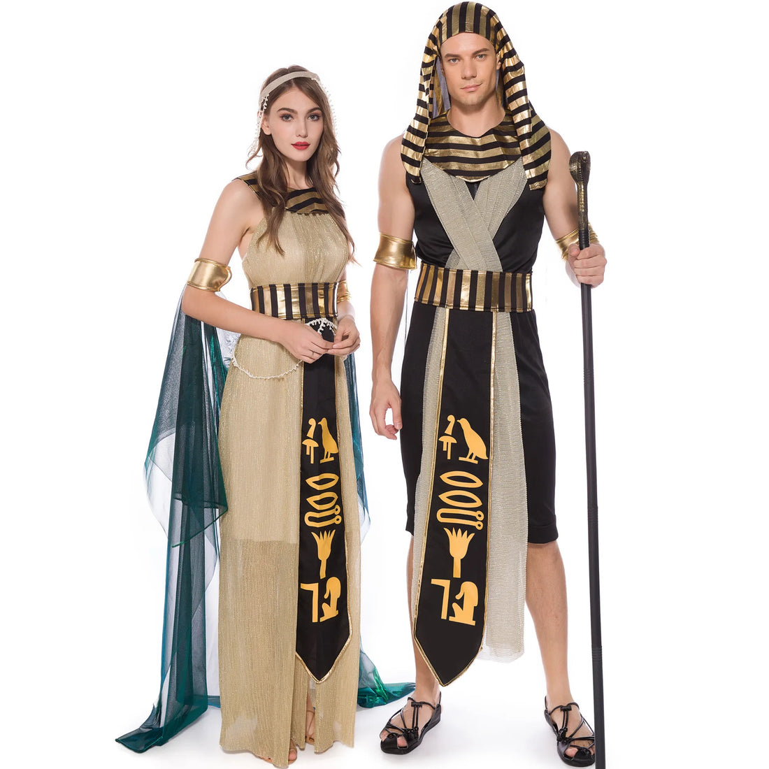 Halloween Karneval Pharao Cleopatra Paare Ägypten ägyptische Königin Kostüm Myth