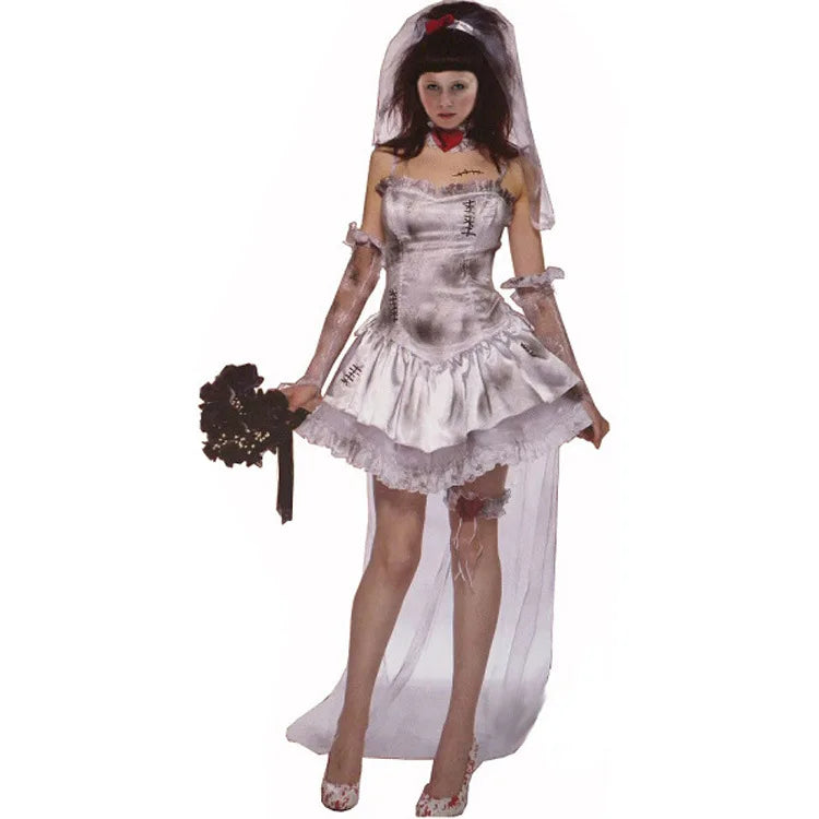 Mehrere erwachsene gruselige Schädel Geister Braut Kostüm Frauen Zombie Vampire Cosplay Carnival Halloween Party Day of the Dead Dress Up
