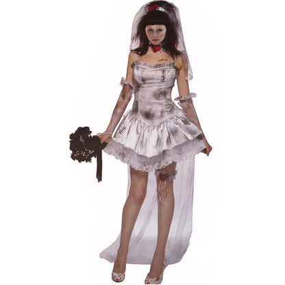 Mehrere erwachsene gruselige Schädel Geister Braut Kostüm Frauen Zombie Vampire Cosplay Carnival Halloween Party Day of the Dead Dress Up